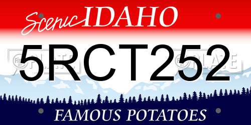 5RCT252 Idaho License Plate