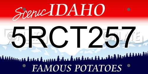 5RCT257 Idaho License Plate