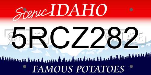 5RCZ282 Idaho License Plate