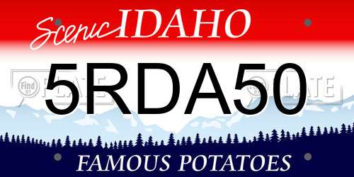 5RDA50 Idaho License Plate
