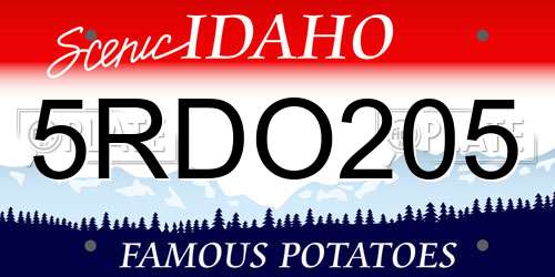5RDO205 Idaho License Plate