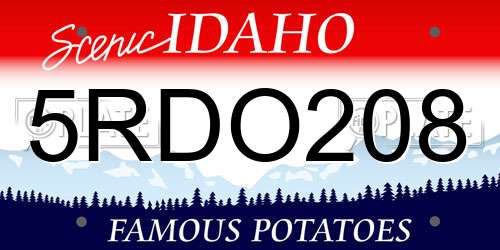 5RDO208 Idaho License Plate