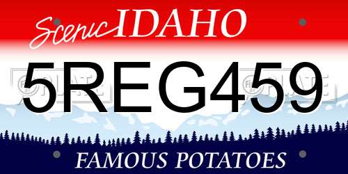 5REG459 Idaho License Plate