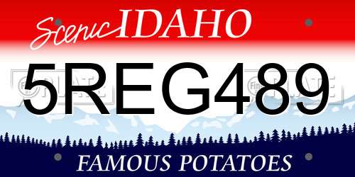 5REG489 Idaho License Plate