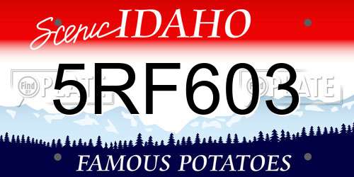 5RF603 Idaho License Plate