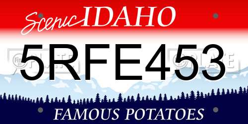 5RFE453 Idaho License Plate