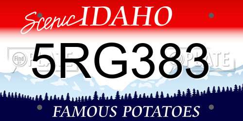 5RG383 Idaho License Plate