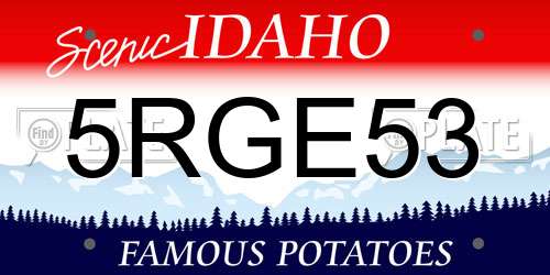 5RGE53 Idaho License Plate
