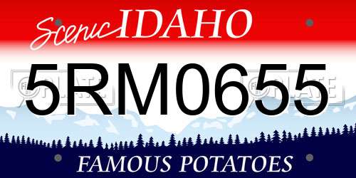 5RM0655 Idaho License Plate