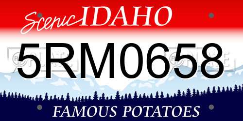 5RM0658 Idaho License Plate