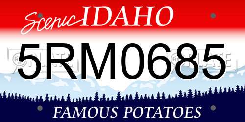 5RM0685 Idaho License Plate