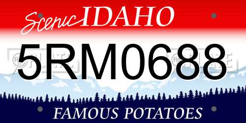 5RM0688 Idaho License Plate