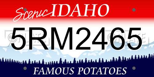 5RM2465 Idaho License Plate