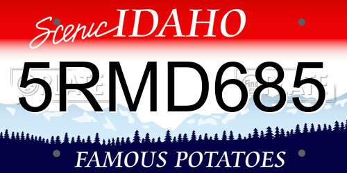 5RMD685 Idaho License Plate
