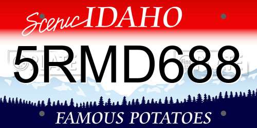 5RMD688 Idaho License Plate