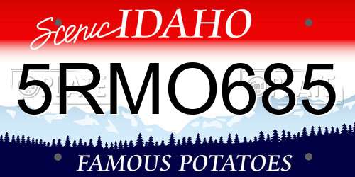 5RMO685 Idaho License Plate