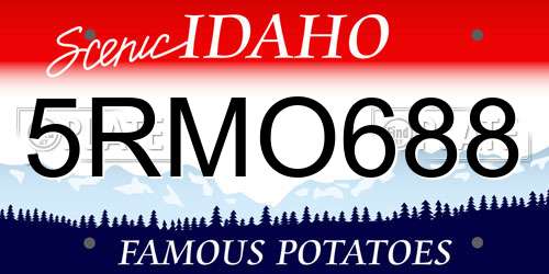 5RMO688 Idaho License Plate