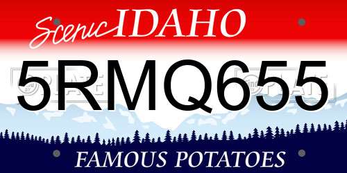 5RMQ655 Idaho License Plate