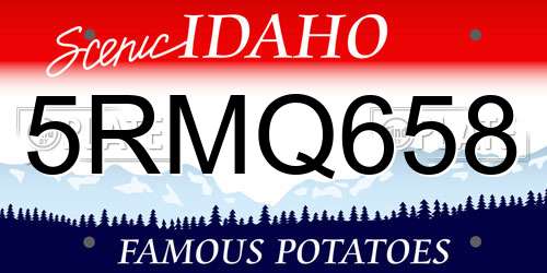 5RMQ658 Idaho License Plate