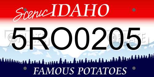 5RO0205 Idaho License Plate