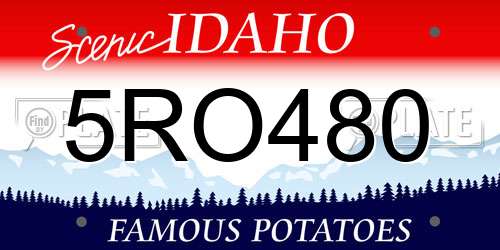 5RO480 Idaho License Plate
