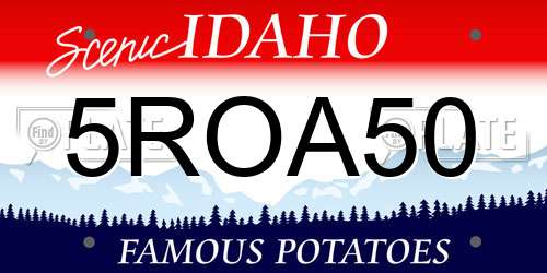 5ROA50 Idaho License Plate