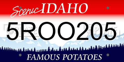 5ROO205 Idaho License Plate