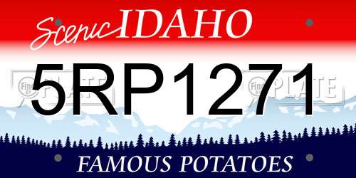 5RP1271 Idaho License Plate