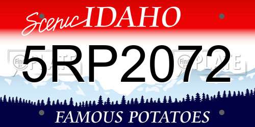 5RP2072 Idaho License Plate