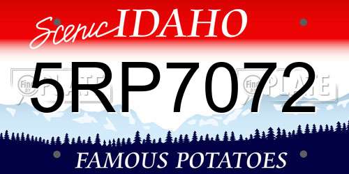5RP7072 Idaho License Plate
