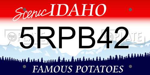 5RPB42 Idaho License Plate