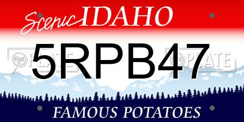 5RPB47 Idaho License Plate