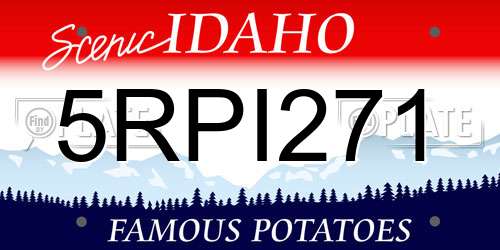 5RPI271 Idaho License Plate