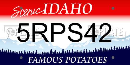 5RPS42 Idaho License Plate