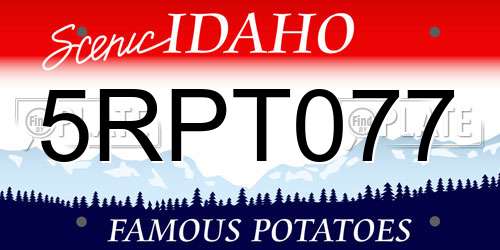 5RPT077 Idaho License Plate