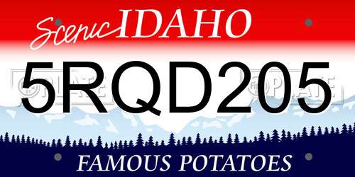 5RQD205 Idaho License Plate