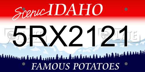 5RX2121 Idaho License Plate
