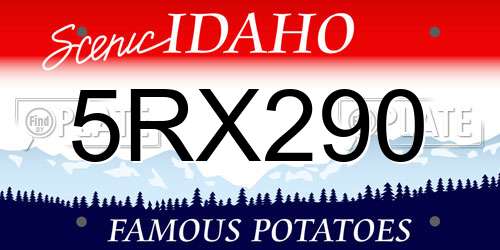 5RX290 Idaho License Plate