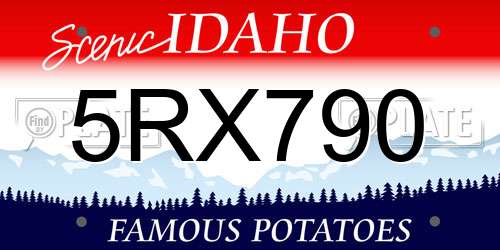 5RX790 Idaho License Plate