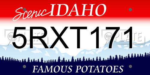 5RXT171 Idaho License Plate