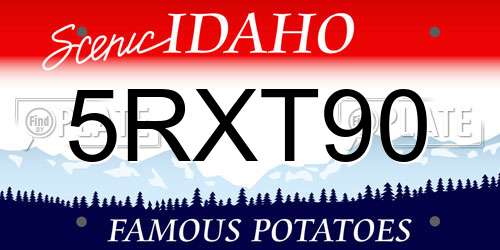 5RXT90 Idaho License Plate