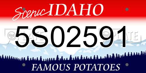 5S02591 Idaho License Plate