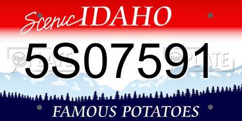 5S07591 Idaho License Plate