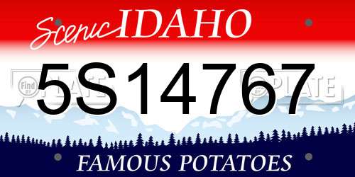 5S14767 Idaho License Plate