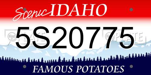 5S20775 Idaho License Plate