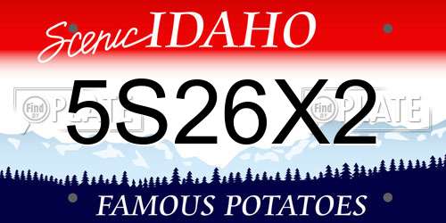 5S26X2 Idaho License Plate