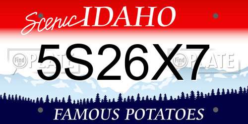 5S26X7 Idaho License Plate