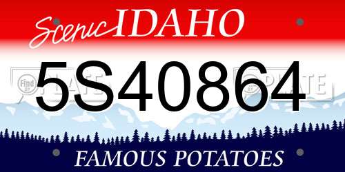 5S40864 Idaho License Plate