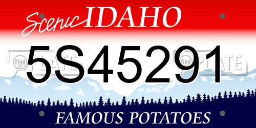 5S45291 Idaho License Plate