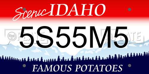 5S55M5 Idaho License Plate